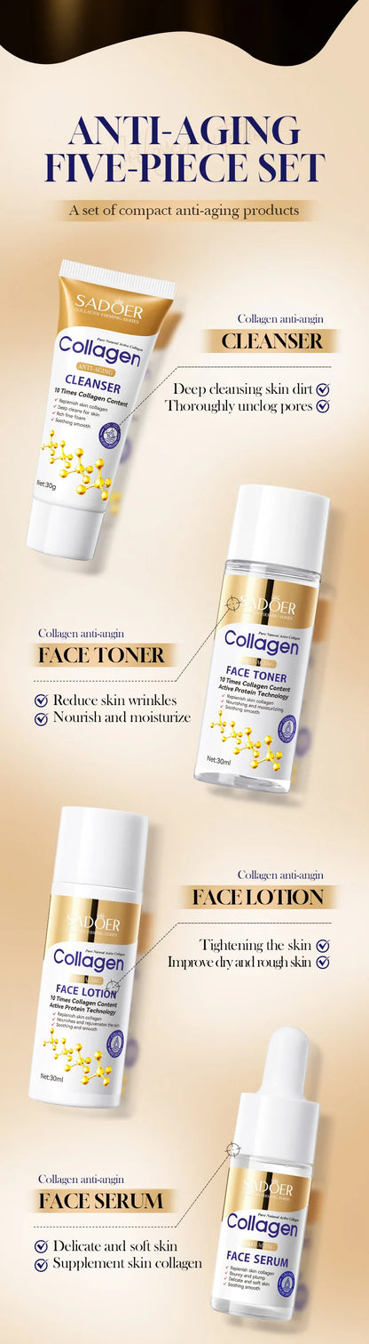 ✨ SADOER Collagen 5-Piece Skincare Set ✨