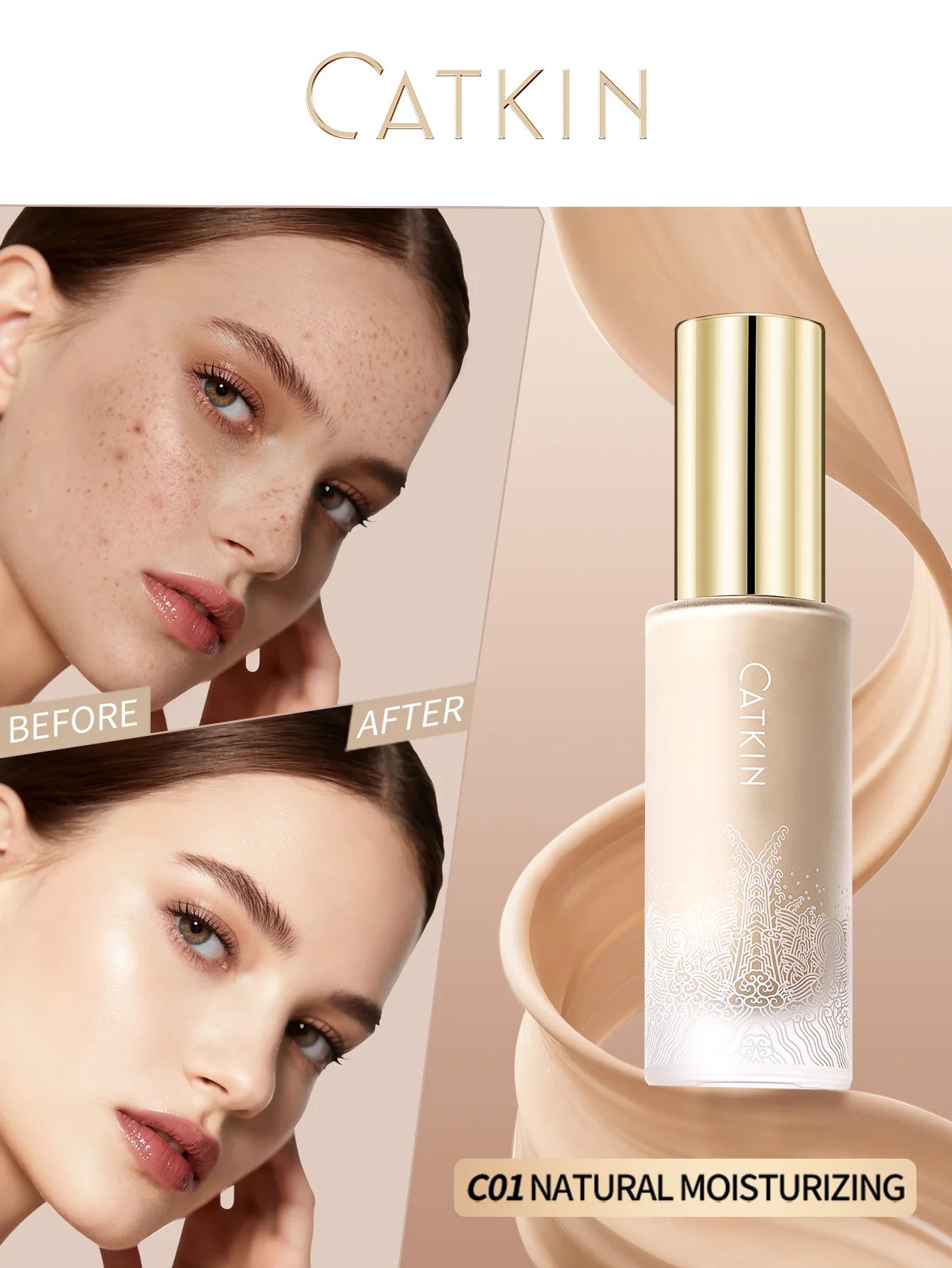 ✨ CATKIN Hydrating Air Cushion Foundation – Flawless Glow Finish ✨