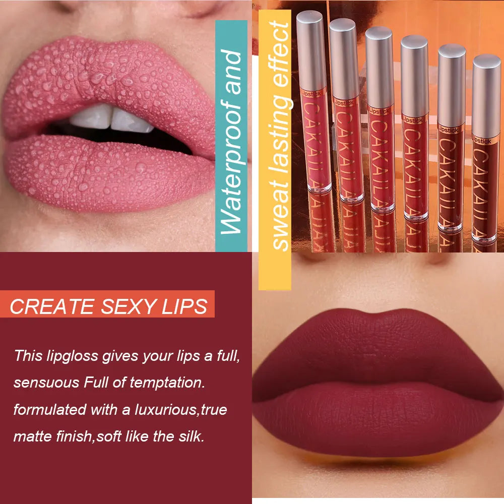 💄 CAKAILA 6-Colour Lip Gloss & Lipstick Set