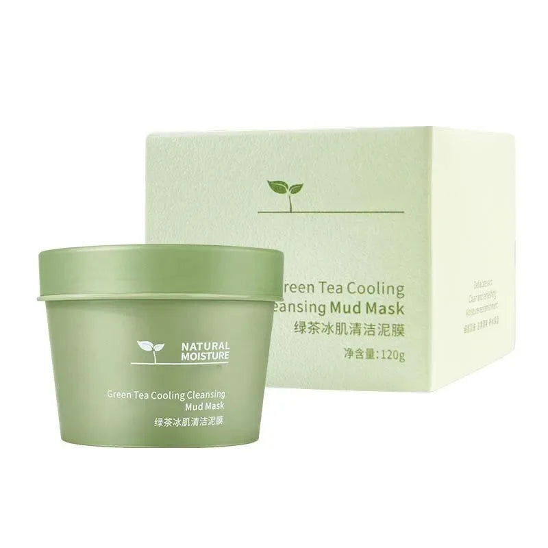 ✨ Máscara Facial de Lama de Chá Verde