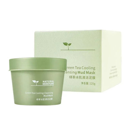 ✨ Máscara Facial de Lama de Chá Verde