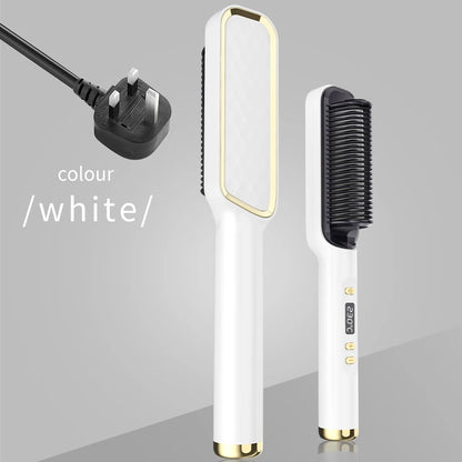 ✨ Ionic Heated Straightening Brush with Anti-Scald Technology